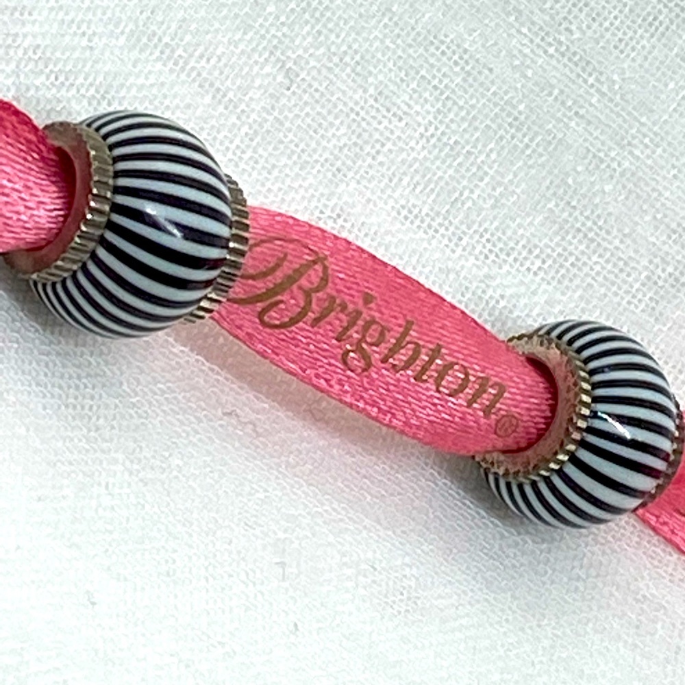 Brighton Charms RETIRED Black White Striped Jewelry Fashion Bracelet Necklace - Picture 2 of 4
